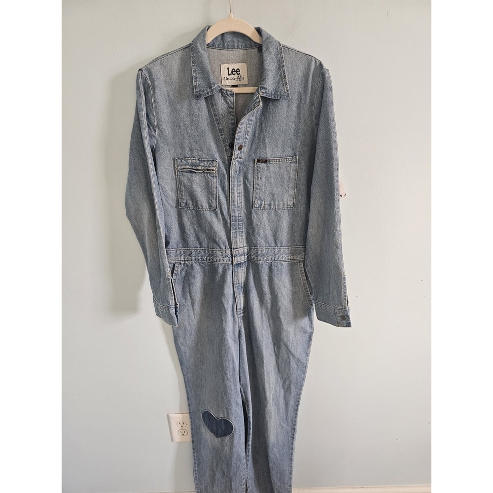 LEE Union Alls Jean COVERALLS  With Patch Size Medium Women‎